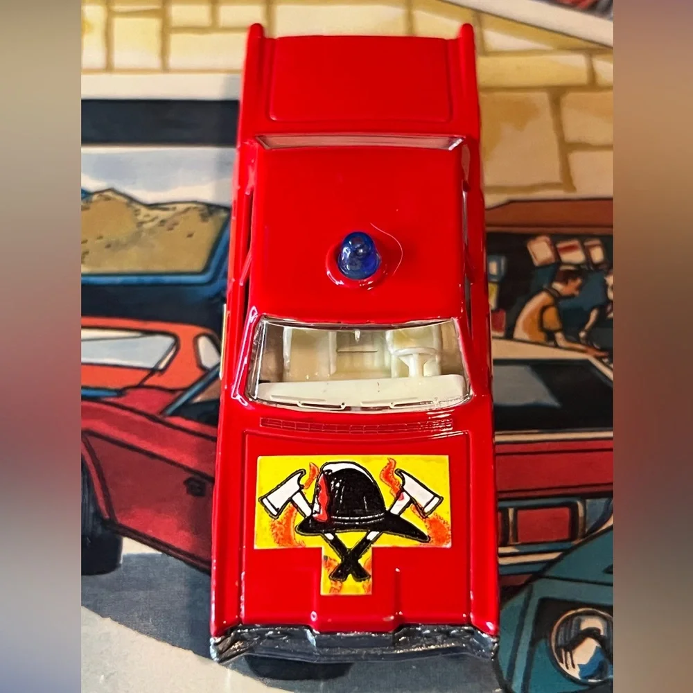 Vintage Matchbox Superfast No. 59 or 73 Mercury Fire Chief Lesney England